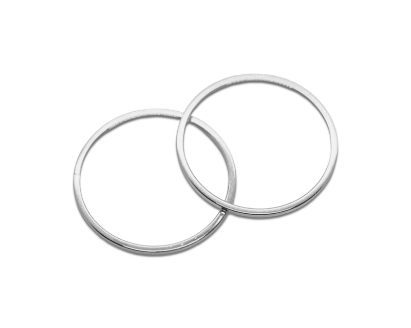 Кольцо без дополнительных отверстий цвет серебро 20мм Серебро