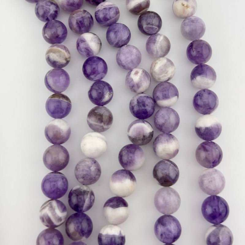 Аметист узорчатый размер 9мм 10мм 12мм натуральный камень