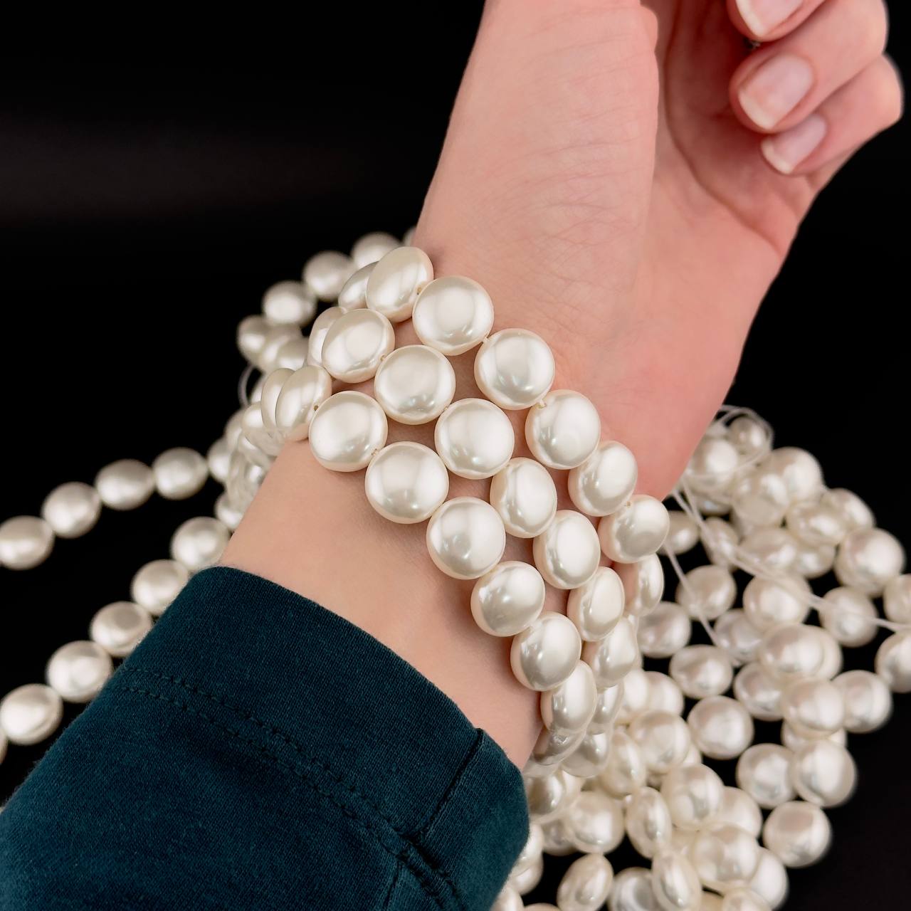 Майорка цвет белый размер 12мм